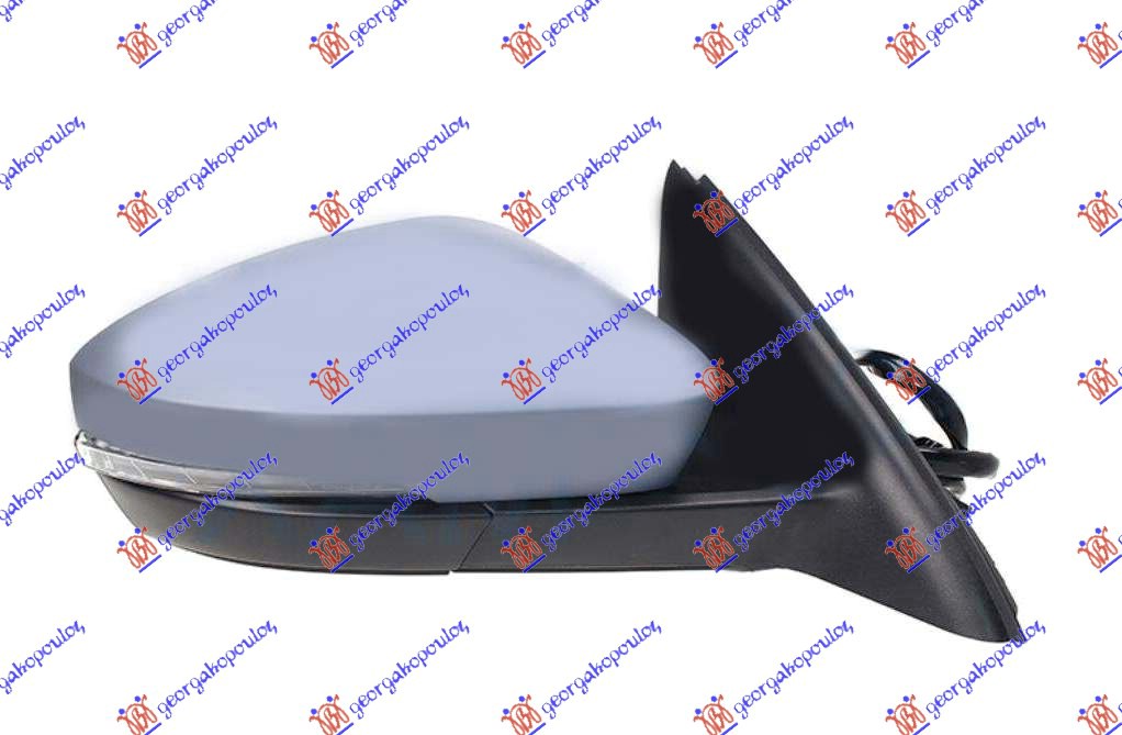 RETROVIZOR EL. SA GREJ. PM (ELEKTRO-SKLOPIV) (MIG) (SVETLO) (MRTAV UGAO) (MEMORI - DESNO