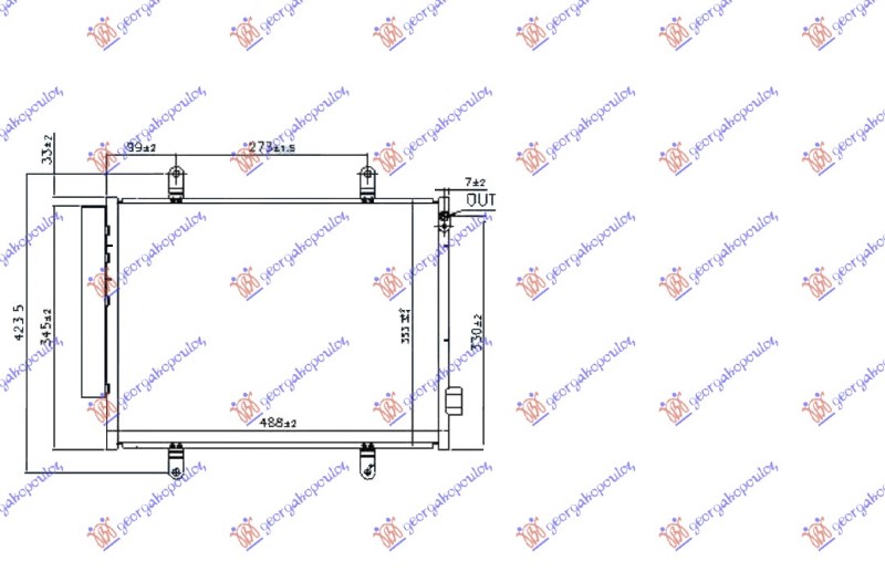 HLADNJAK KLIME 1.0 BENZIN (488x353x12) (KOYO)