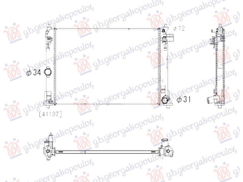 HLADNJAK MOTORA 1.0/1.5 BENZIN (524x388x16) (NRF)