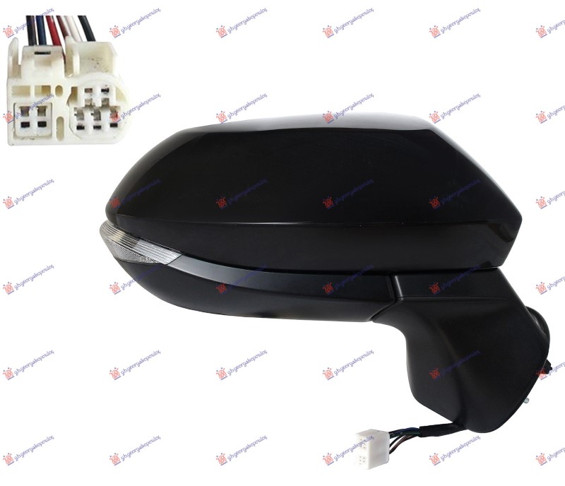 RETROVIZOR ELEKTRICNI SA GREJACEM PM (MIGAVAC LED) (6 PIN) (A KVALITET) (KONVEKS - DESNO