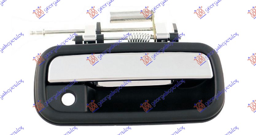 KVAKA PREDNJIH VRATA SPOLJALJASNJA HROM/CRNA - DESNO