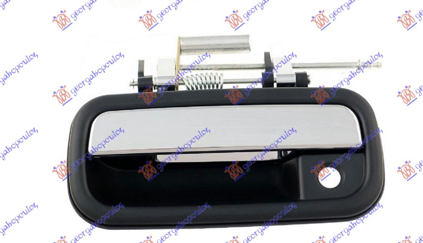 KVAKA PREDNJIH VRATA SPOLJALJASNJA HROM/CRNA - LEVO