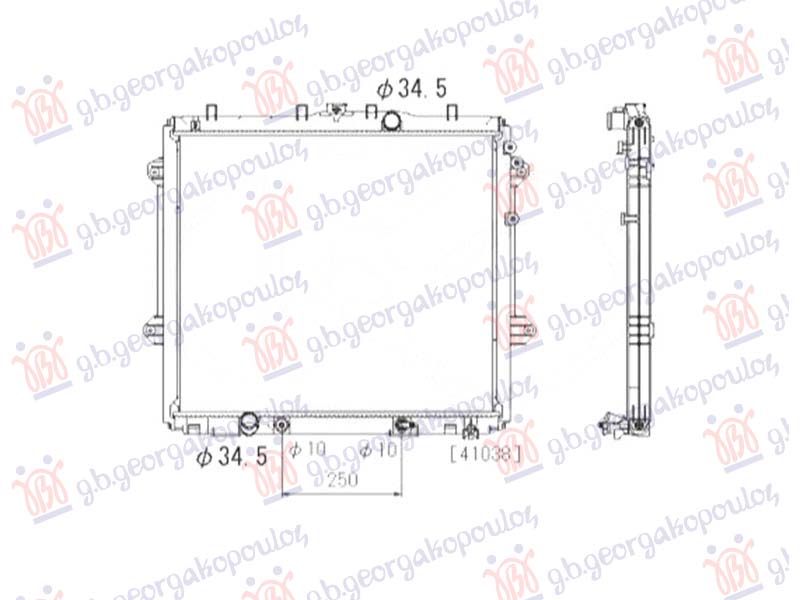 HLADNJAK MOTORA 4.0i V6 BENZIN (AUTO) (570x650x26) (VALEO)