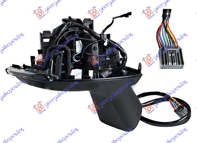 RETROVIZOR (SAMO KUCISTE) ELEK. SA GREJ. (ELEKTRO-SKLOPIV) (MIGAVAC) (MEMORIJA)  - DESNO