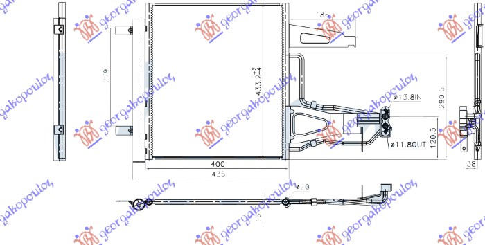 HLADNJAK KLIME 1.0 Tsi BEN (400x430x16) 