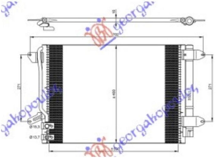 HLADNJAK KLIME BENZIN/DIZEL (540x370x16) (KOYO)