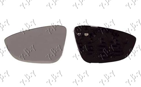 STAKLO RETROVIZORA SA GREJACEM (KONVEKSNO) - DESNO