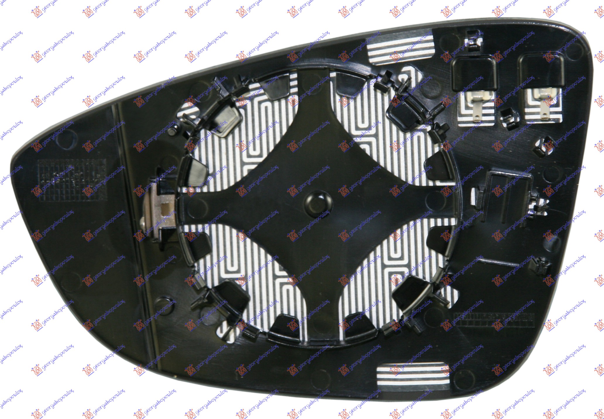 STAKLO RETROVIZORA SA GREJACEM (KONVEKSNO) - DESNO