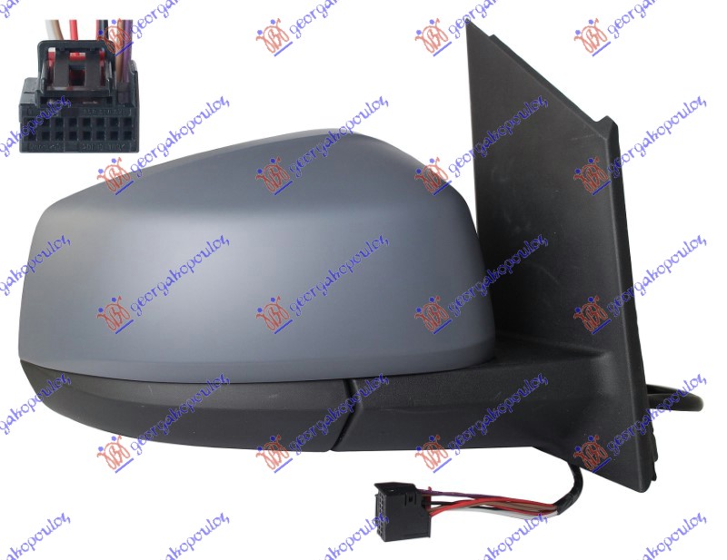 RETROVIZOR ELEKTRICNI SA GREJACEM PM (ELEKTRO-SKLOPIV) (7 PIN) (A KVALITET) (KON - DESNO