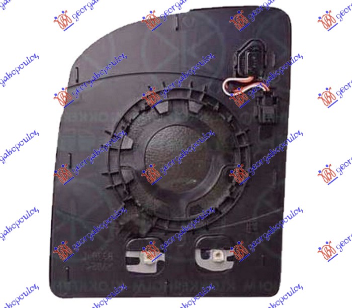 STAKLO RETROVIZORA SA GREJACEM (GORNJI DEO) (MRTAV UGAO) (KONVEKSNO) - LEVO