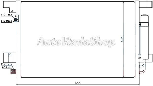 HLADNJAK KLIME ZA SVE MODELE (66.5x41x1.6)