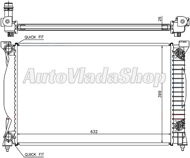 HLADNJAK AUDI A4  18-18T-20-20FSI-19TDI AC+/-  AUT