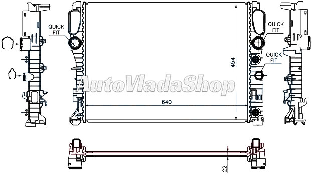 HLADNJAK MERCEDES 211 20CDI-22CDI AC+/-  MAN/AUT