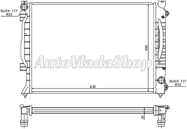 HLADNJAK AUDI A6 96-  25TDI AC+/-