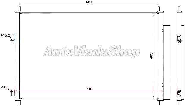 HLADNJAK KLIME ZA SVE MODELE BENZIN/DIZEL (675x415x16)