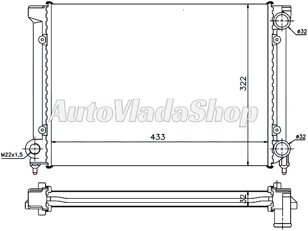 HLADNJAK VW PASSAT 88-93 16       432*299