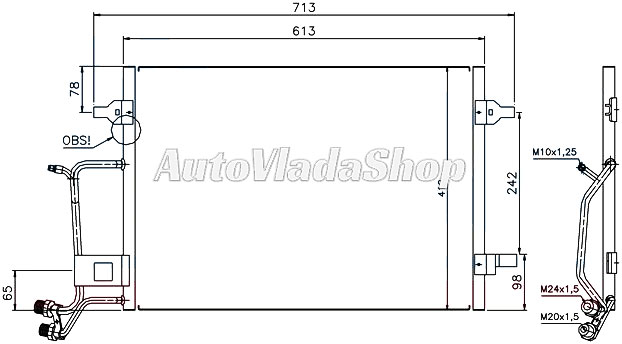 HLADNJAK  KLIME AUDI A6  18-24-27-28-19TDI 04/97-