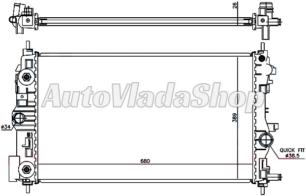 HLADNJAK MOTORA 2.0 CDTi (AUTO) (68x39)