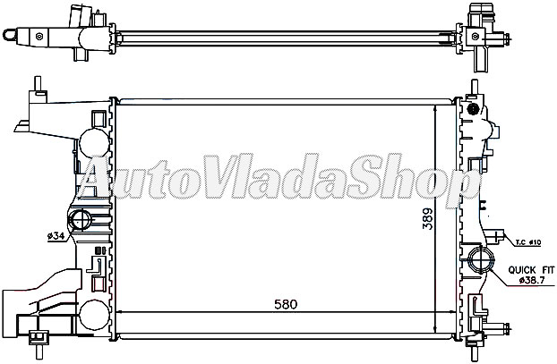 HLADNJAK MOTORA 1.4/1.6 TURBO BENZIN (MAN) (58x39.5)