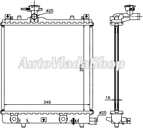 HLADNJAK SUZUKI WAGON R 97-00  10-12 16V