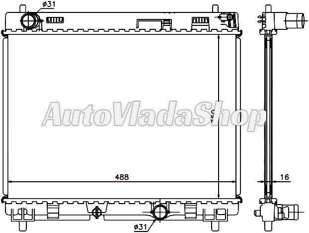 HLADNJAK TOYOTA YARIS 06-  14D4D AC+/-