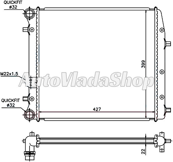 HLADNJAK 12-14-14FSI-19SDI 430*415 BEZ VENTILATORA