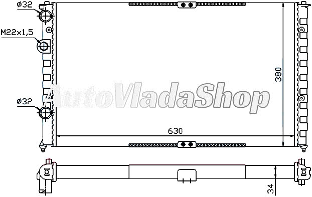 HLADNJAK VW POLO CLASSIC 14-16-19SDI-19TDI AC+/-