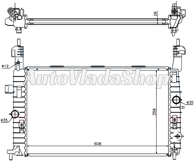 HLADNJAK OPEL MERIVA 14-16-18  AC+/-