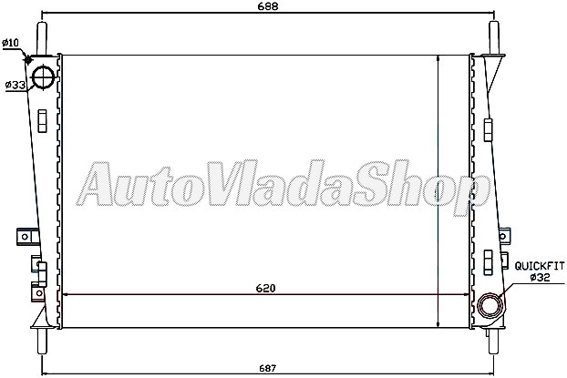 HLADNJAK MOTORA ZA SVE MODELE BENZIN/DIZEL (620x415x34)