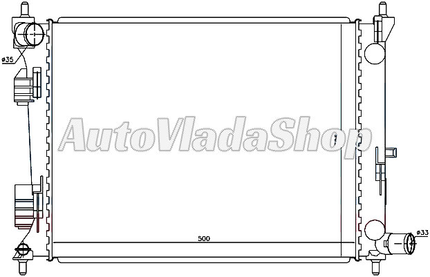 HLADNJAK MOTORA BENZIN (50x38.5x12)