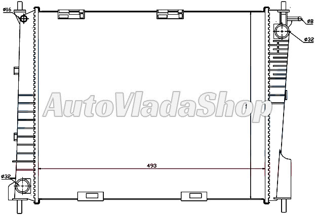 HLADNJAK RENAULT CLIO III  20/16V AC+/- 05-