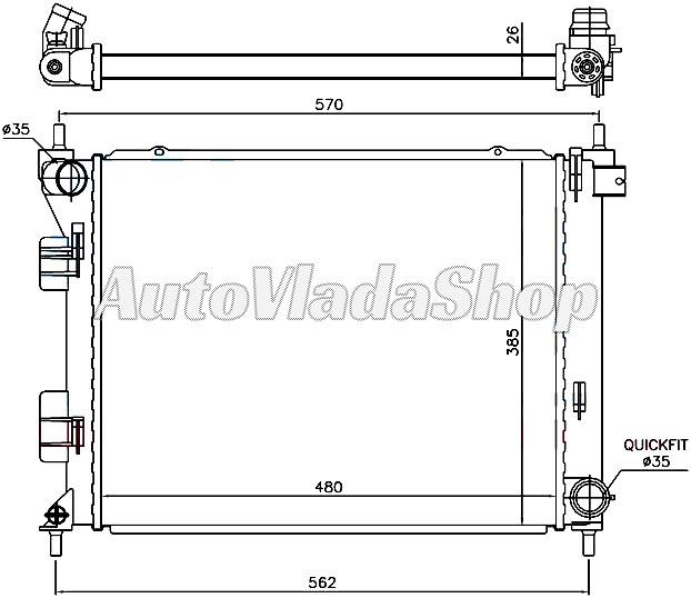 HLADNJAK MOTORA 1.1/1.4 CRDi (MAN) DIZEL (480x385x26) (TURSKA)