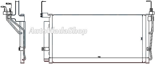 HLADNJAK KLIME BENZIN/DIZEL (63x34.5x20)