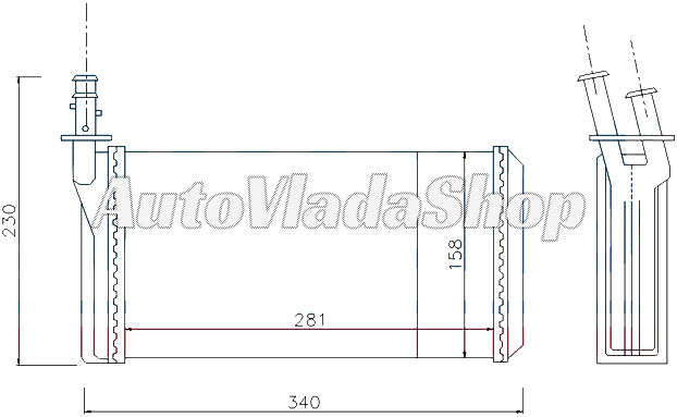 HLADNJAK U KABINI LANCIA KAPPA 94 / ALFA 166