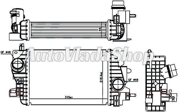 HLADNJAK INTERKULERA 1.7 CDTi (315x218x64)