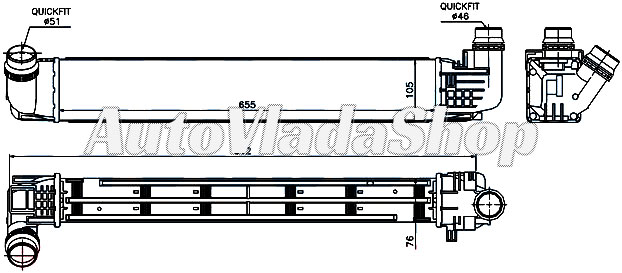 HLADNJAK INTERKULERA 1.5 DCi (655x105x76) -14