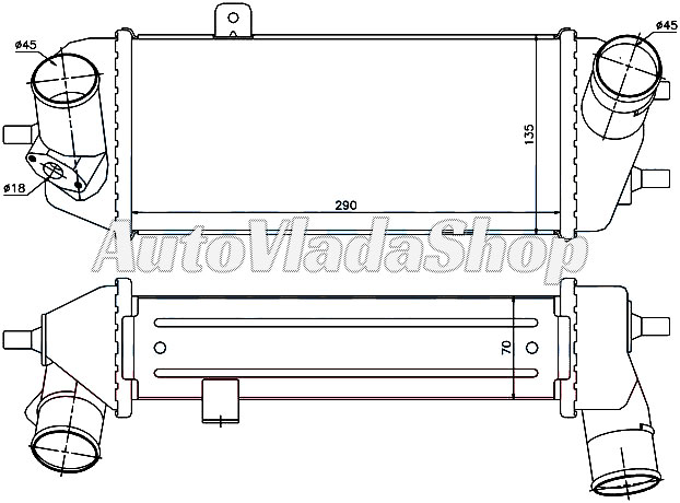 HLADNJAK INTERKULERA 1.4/1.6 CRDi (300x135x70)