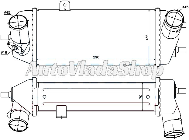 HLADNJAK INTERCOOLERA HYUNDAI I20 09- 14 CRDI-16 CRDI