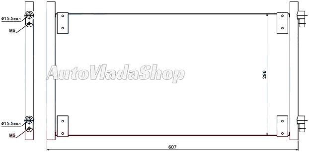 HLADNJAK  KLIME FIAT PUNTO II 07/99- 12/8V-12/16V  MARELI TIP - DESNO