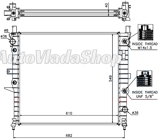 HLADNJAK MERCEDES 163 ML  23-32-43-54-40CDI AC+  AUT