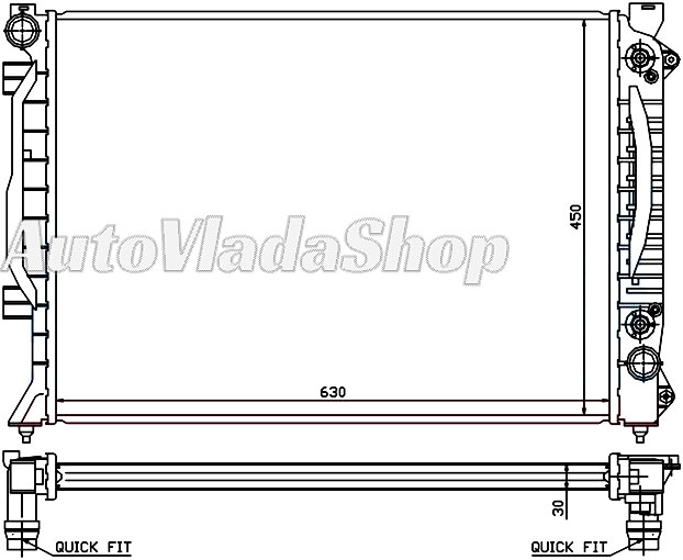 HLADNJAK AUDI A6 96-  25TDI AC+/- AUT